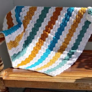 Handmade Crotchet Baby Blanket | Nursery | Baby Shower Gift | Newborn | Gift
